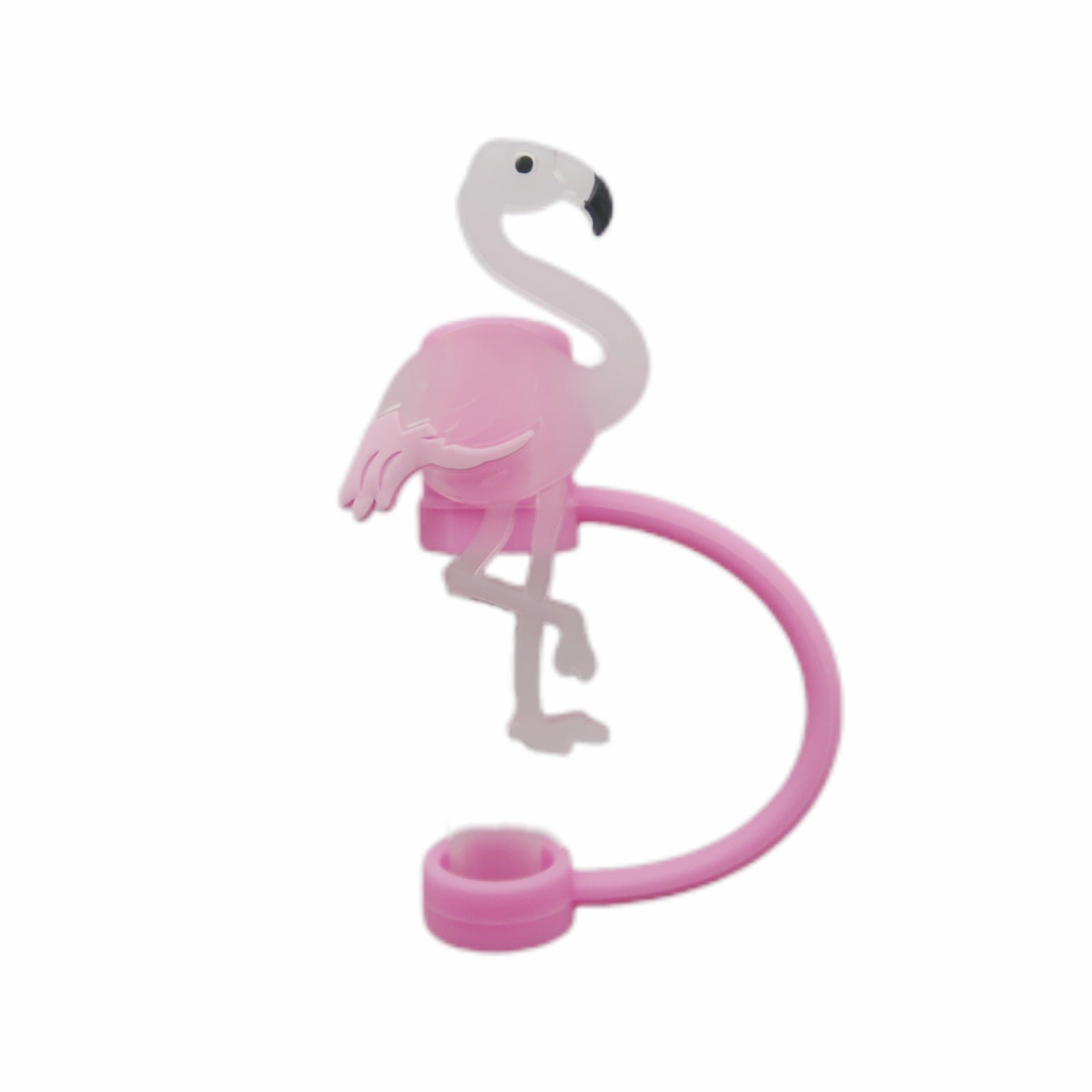 Wholesale 10pcs Flamingo Four Color Silicone Dustproof and Spillproof Creative Cartoon Straw Cover